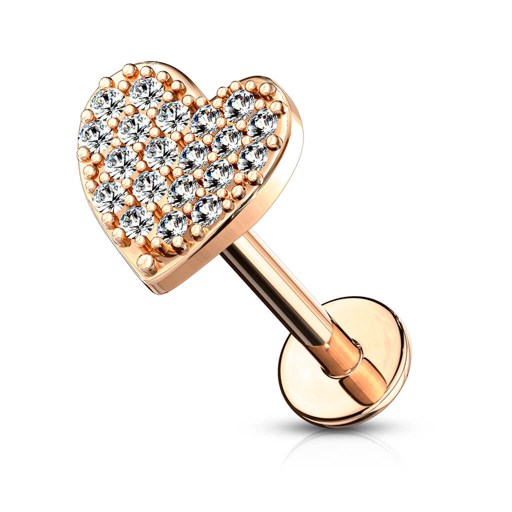 Labret Heart Zirconia Internally Threaded - Image 6