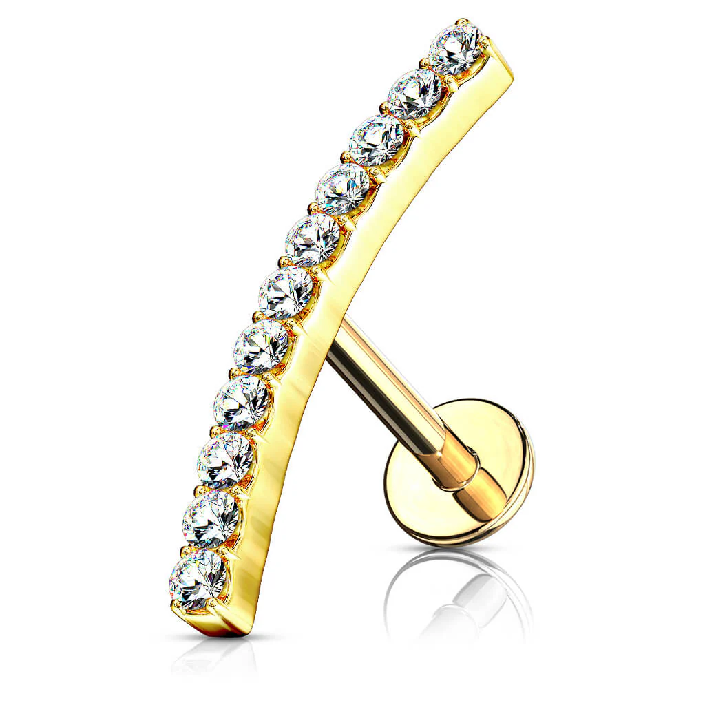 Labret Bar curved Zirconia Internally Threaded - Image 4