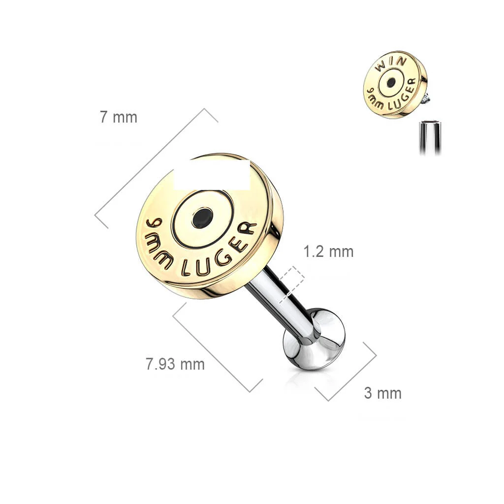 Labret Cartridge case Internally Threaded - Image 2