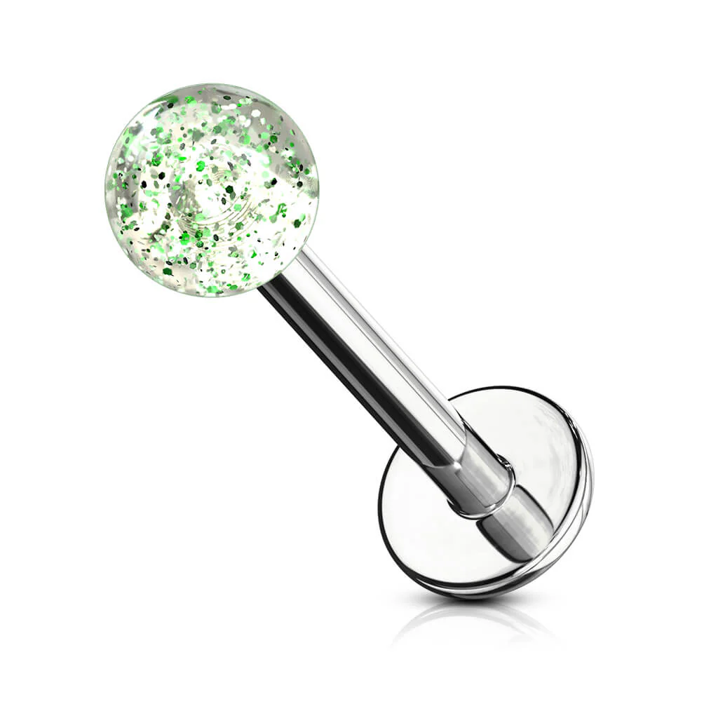 Labret Acrylic Glitter Ball - Image 7
