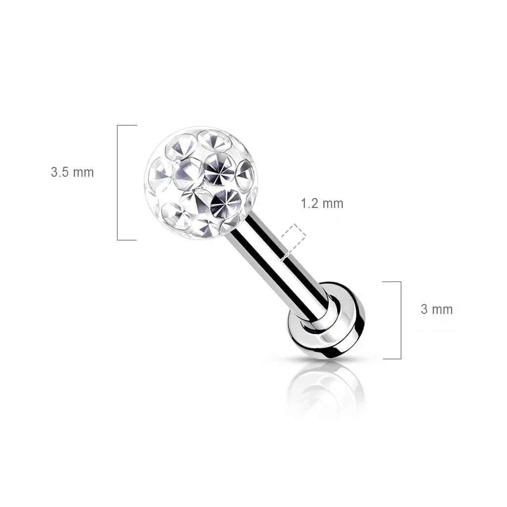 Labret Zirconia Ball Internally Threaded - Image 2