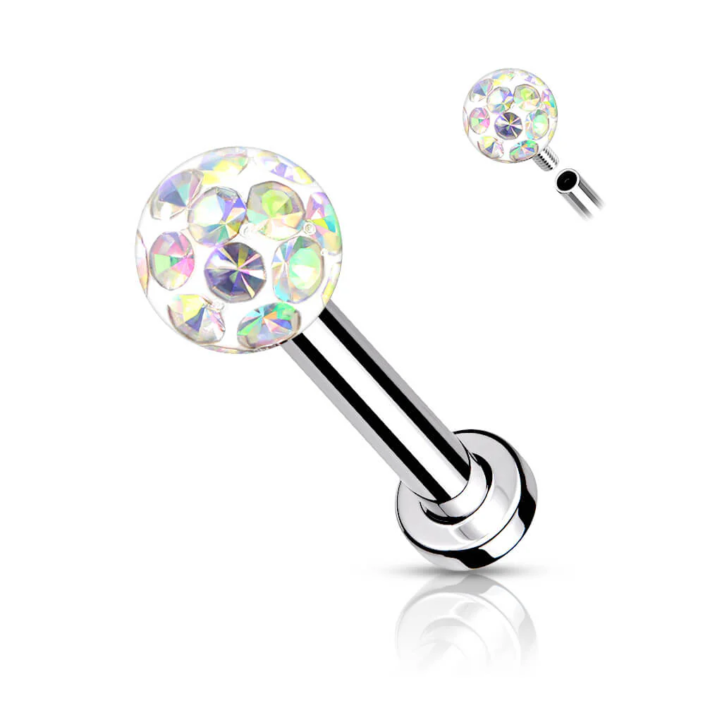 Labret Zirconia Ball Internally Threaded - Image 4