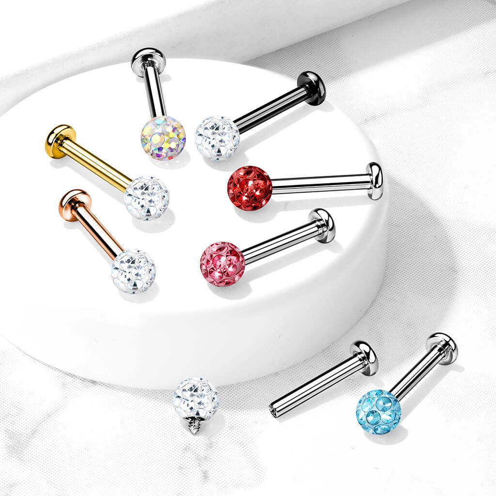 Labret Zirconia Ball Internally Threaded - Image 6