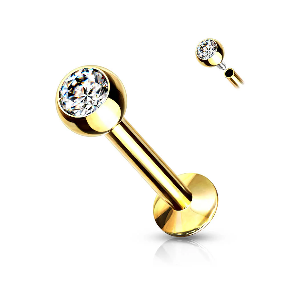 Labret Zirconia Ball Internally Threaded - Image 4