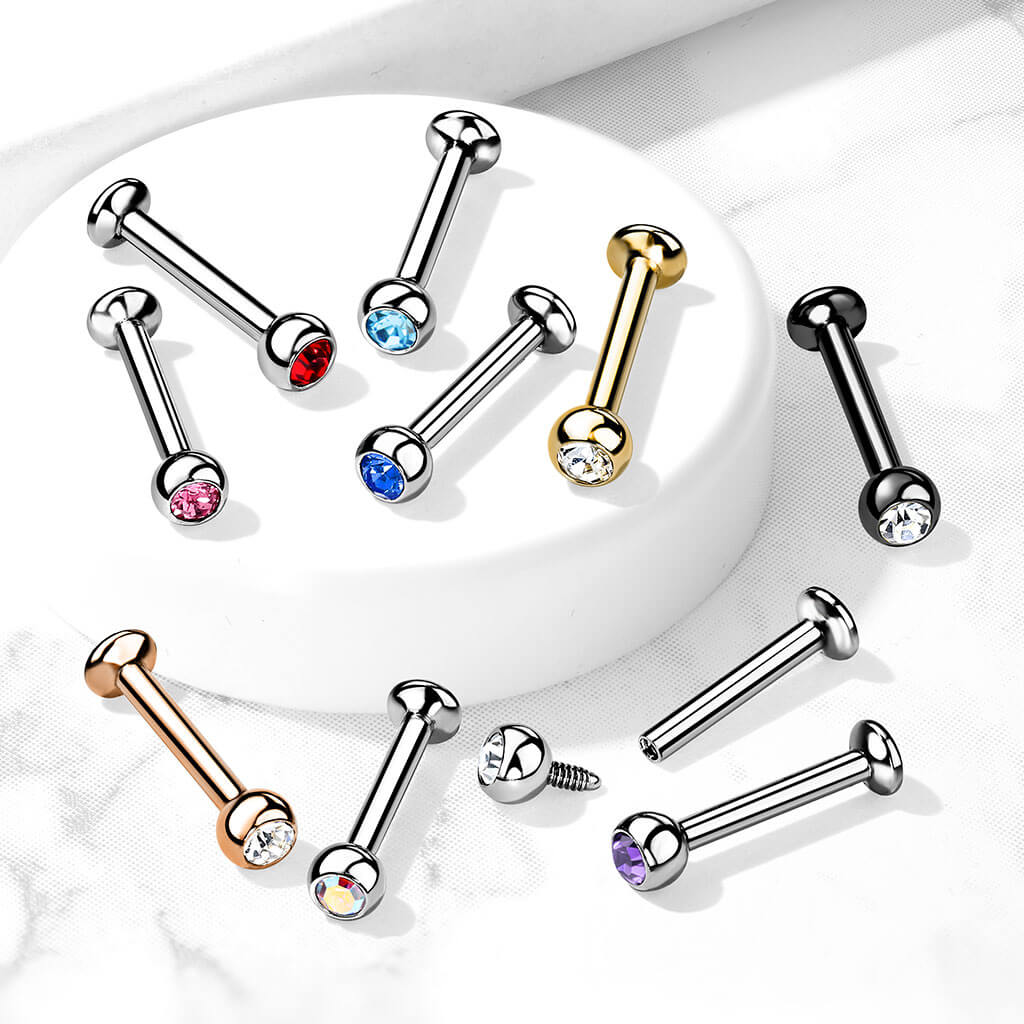 Labret Zirconia Ball Internally Threaded - Image 7