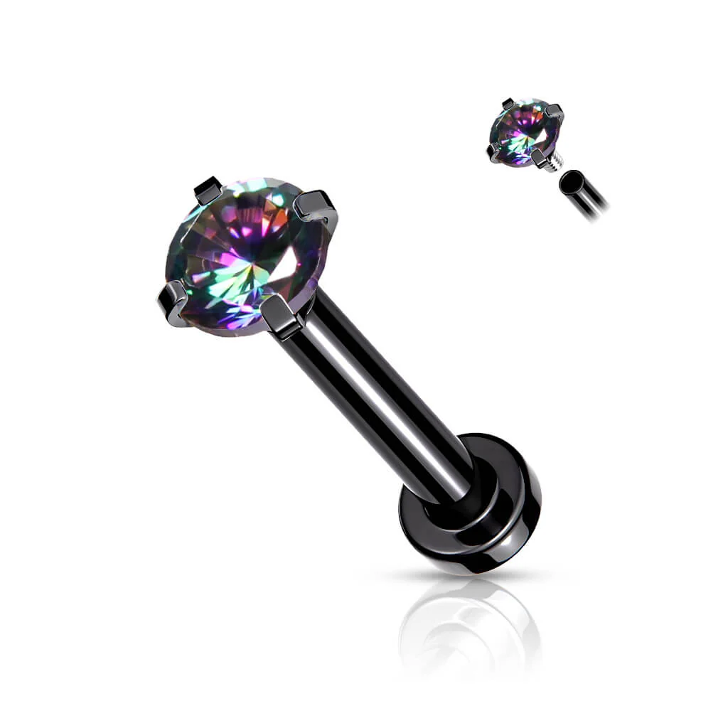 Labret Zirconia dimple setting Internally Threaded - Image 11