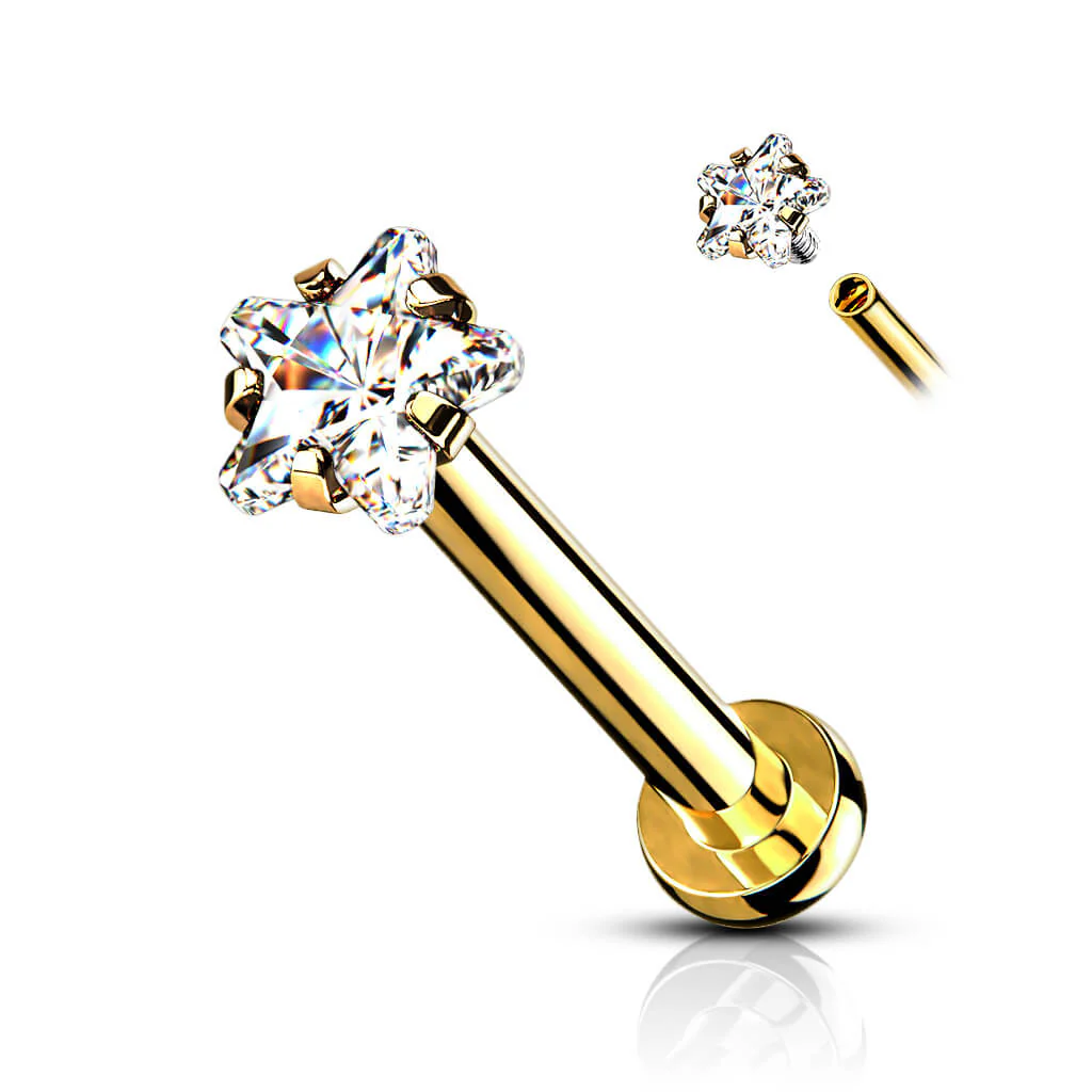 Labret Star Zirconia Internally Threaded - Image 6