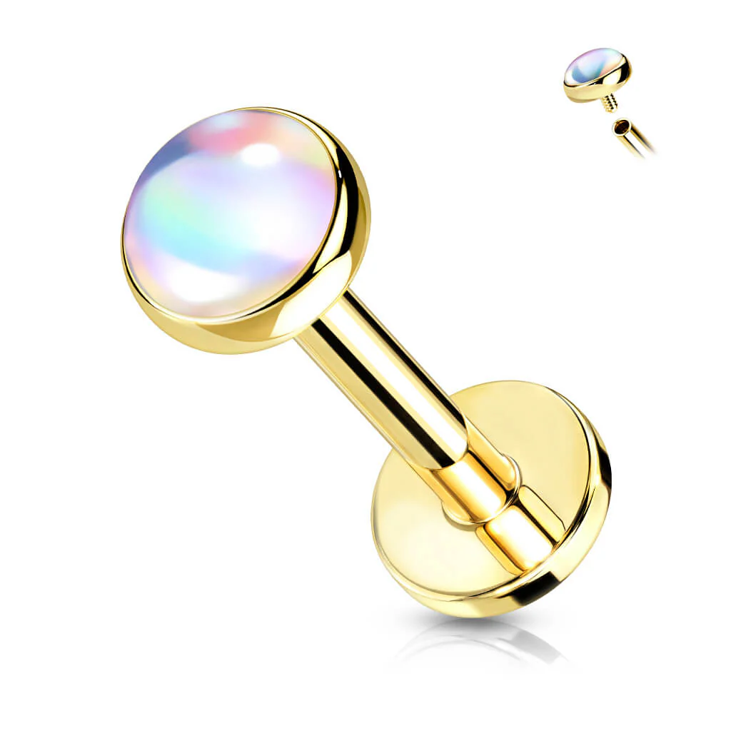 Labret Illuminating Flat synthetic Stone Internally Threaded - Image 6