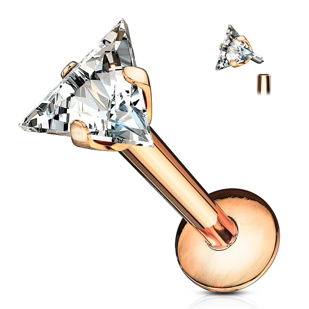 Labret Triangle Zirconia Internally Threaded - Image 8