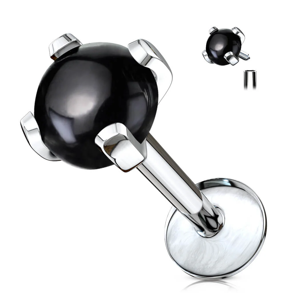 Labret Semi-Precious Stone Internally Threaded - Image 4