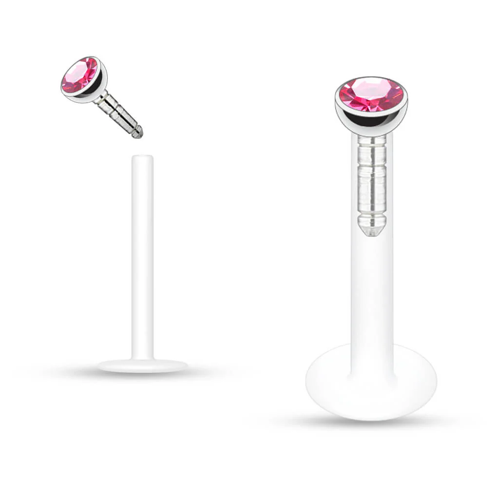 Labret Zirconia dimple setting - Image 10