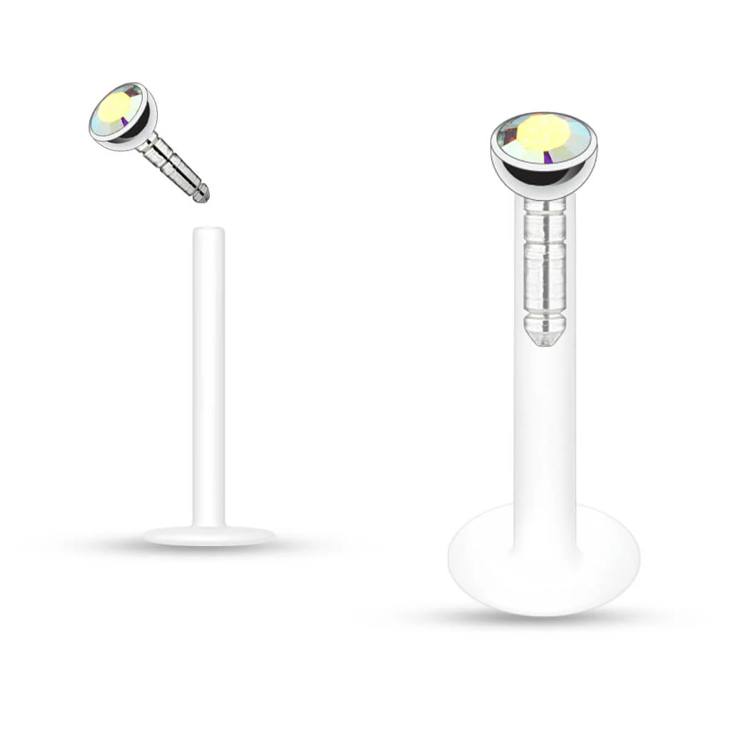 Labret Zirconia dimple setting - Image 4