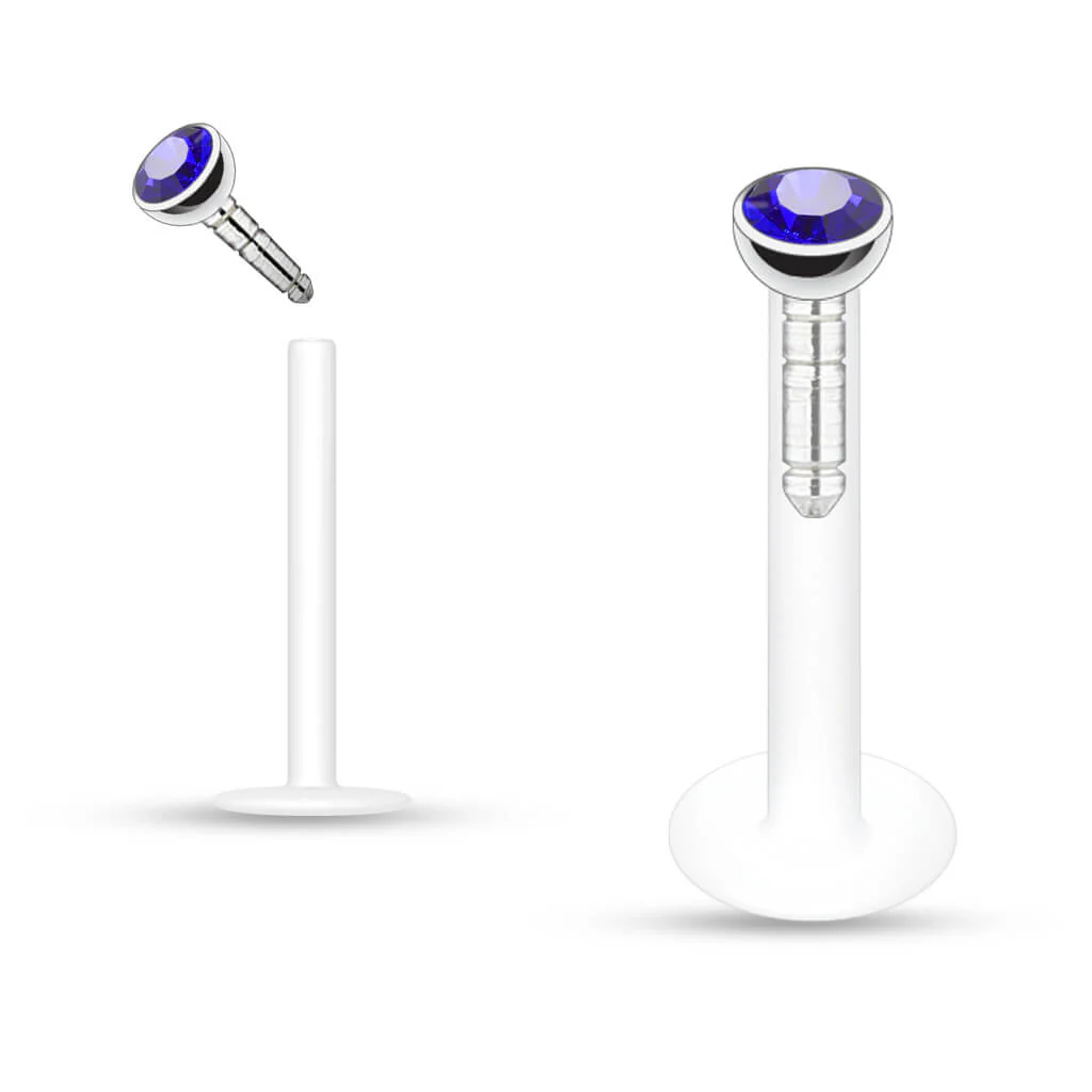 Labret Zirconia dimple setting - Image 5