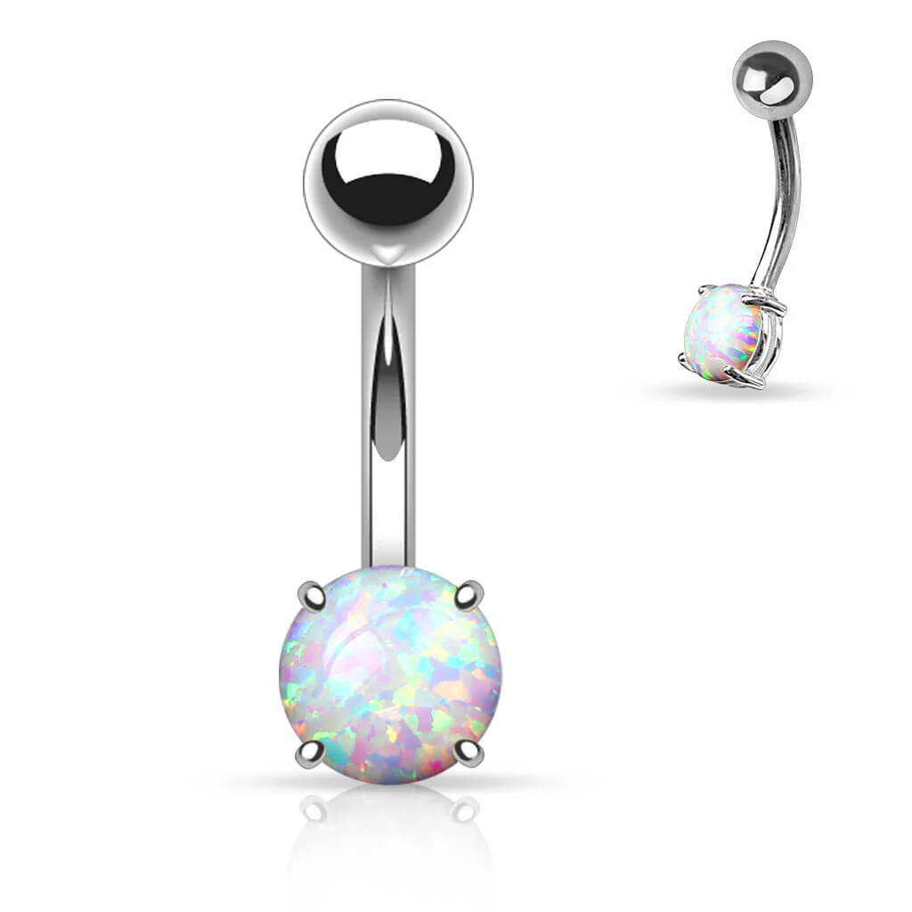 Belly Button Piercing Opal dimple setting - Image 3