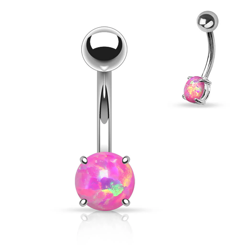 Belly Button Piercing Opal dimple setting - Image 4