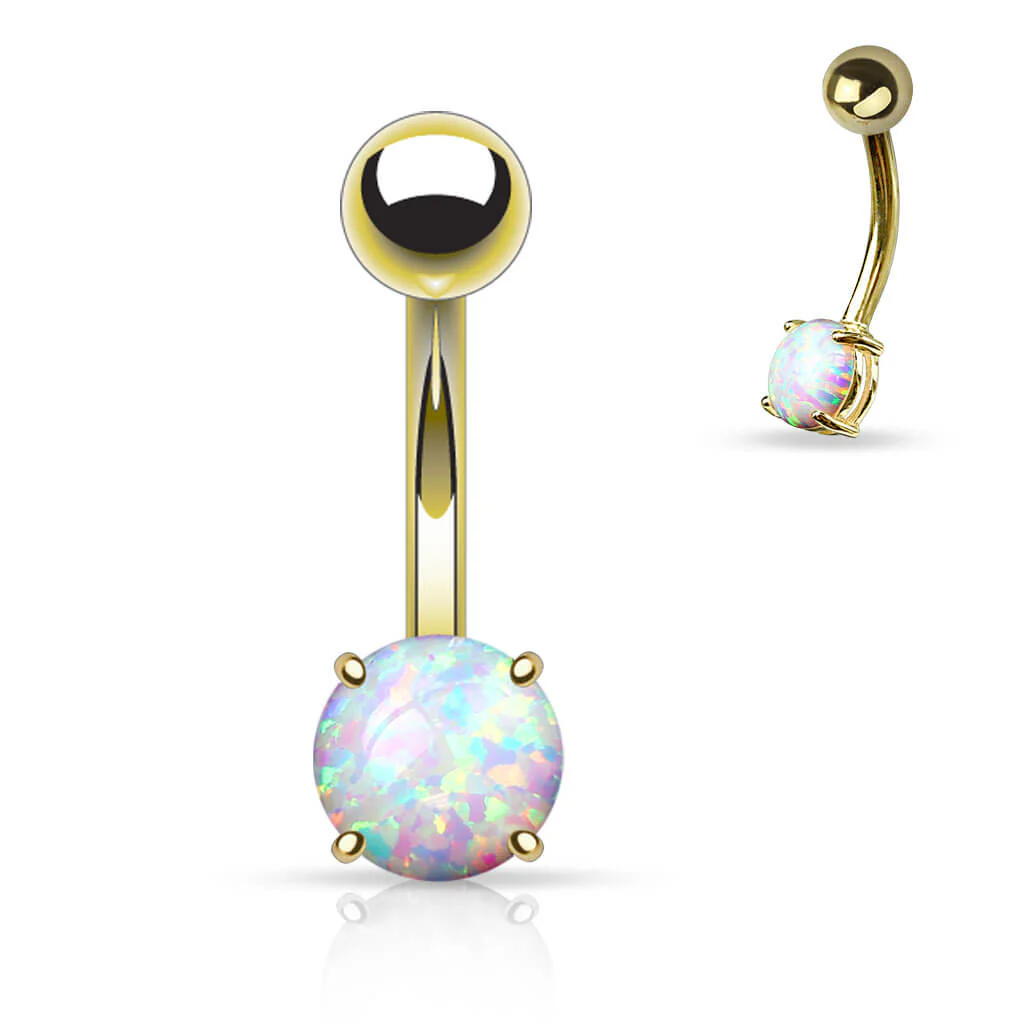 Belly Button Piercing Opal dimple setting - Image 2