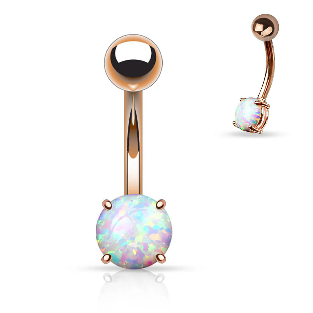 Belly Button Piercing Opal dimple setting - Image 3
