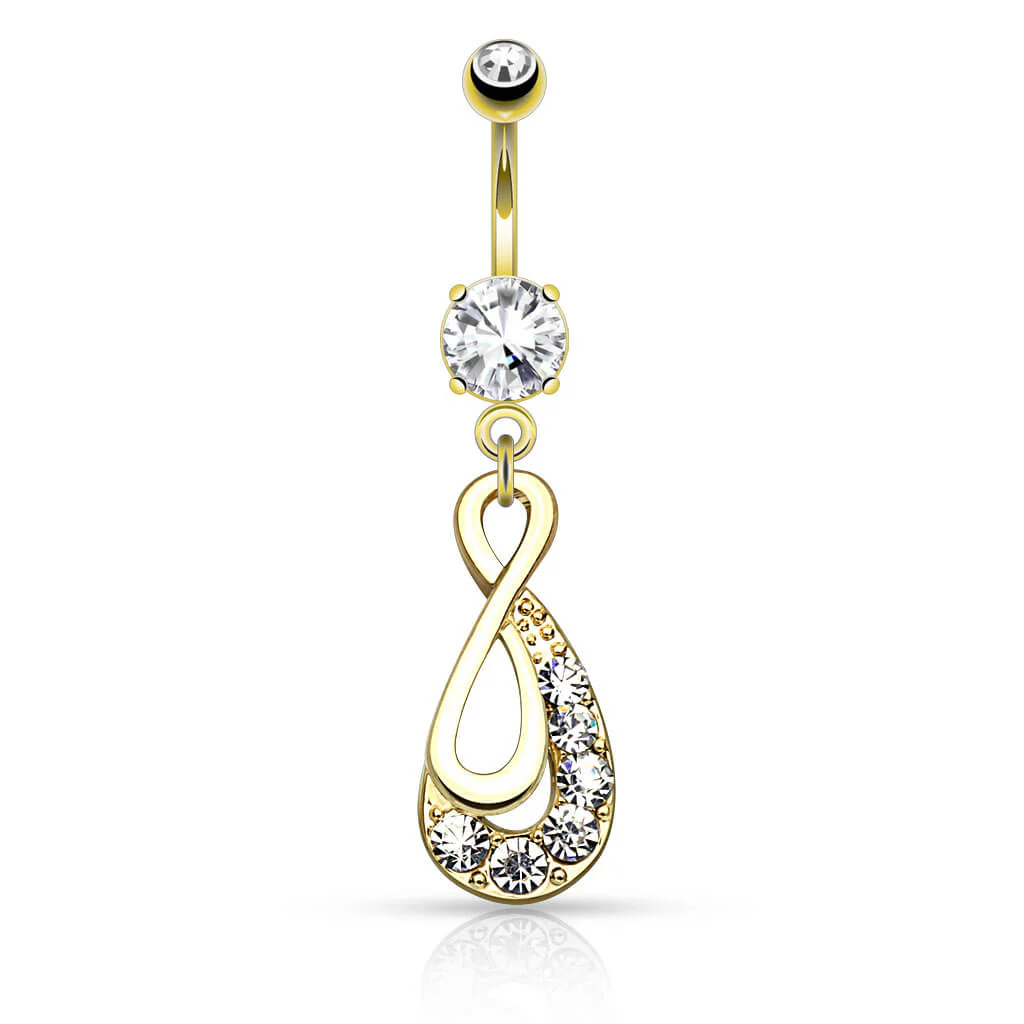 Belly Button Piercing Infinity dangle Zirconia - Image 3
