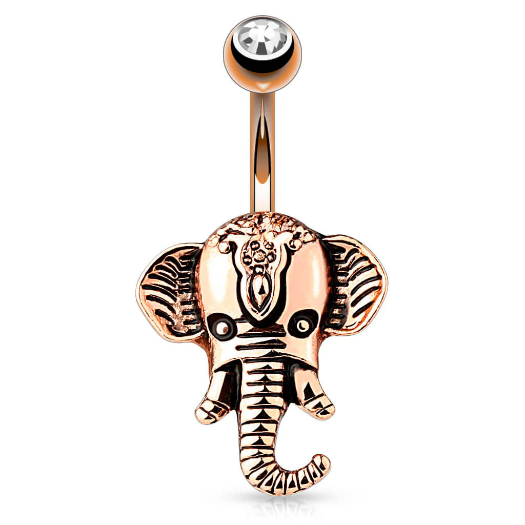 Belly Button Piercing Elephant Zirconia - Image 3