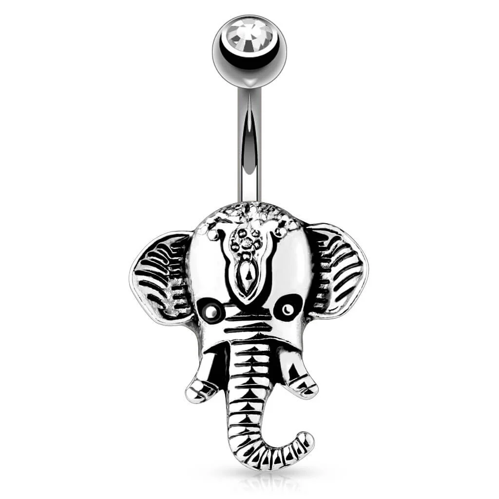 Belly Button Piercing Elephant Zirconia - Image 4