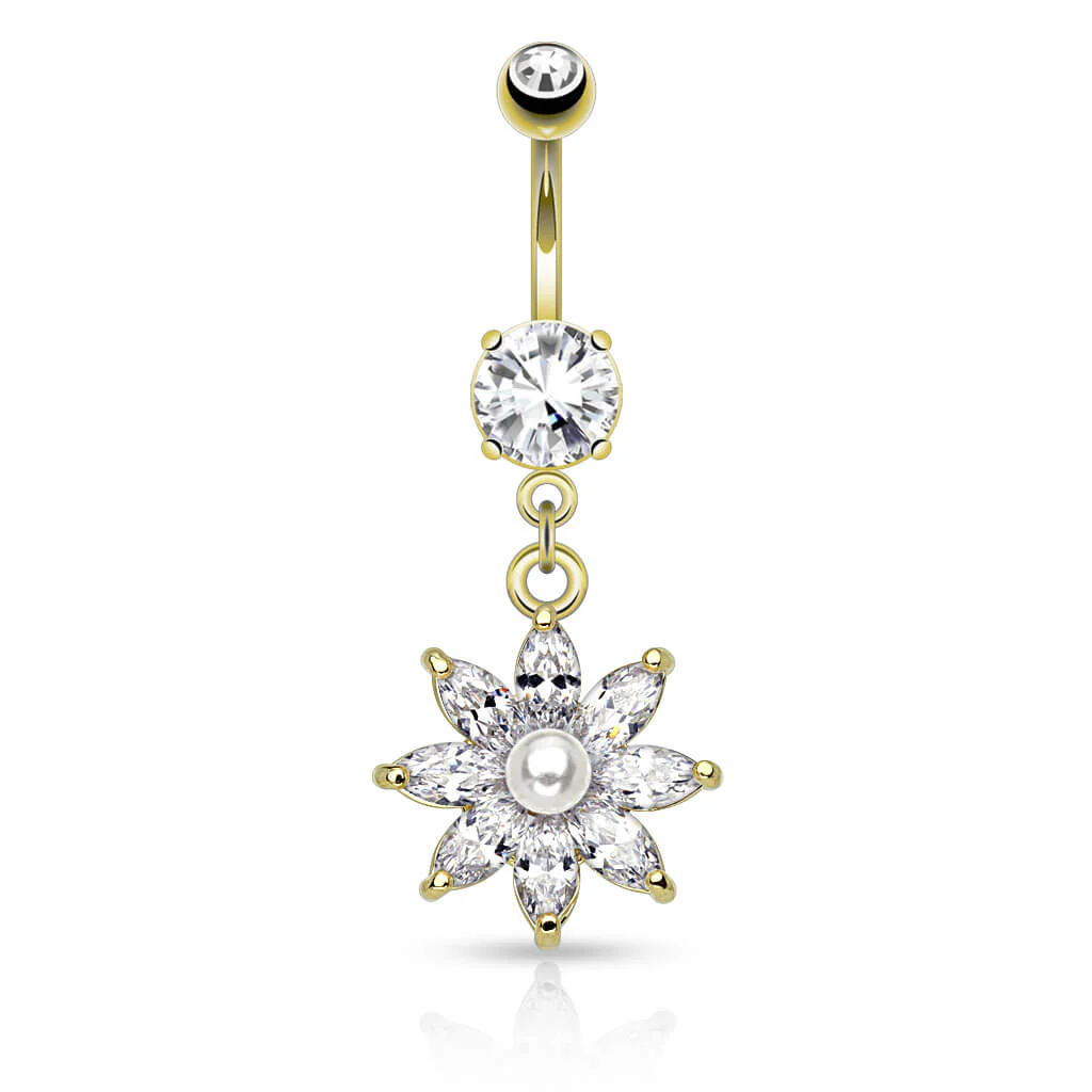 Belly Button Piercing Star dangle Zirconia - Image 3