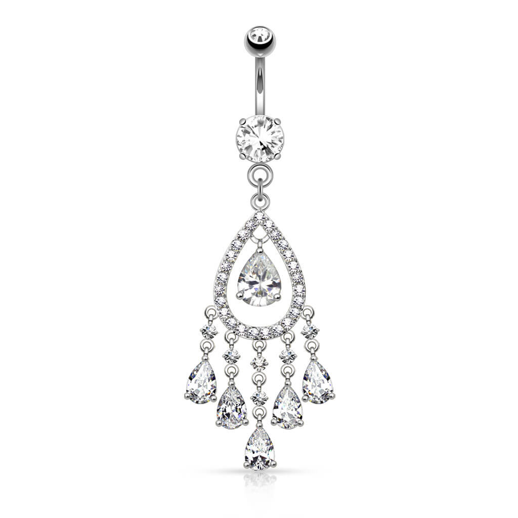 Belly Button Piercing Drop dangle Zirconia - Image 2