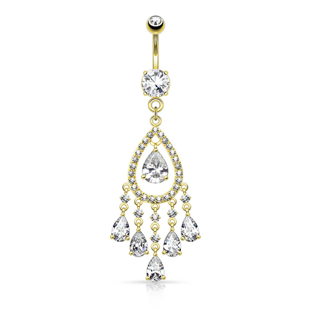 Belly Button Piercing Drop dangle Zirconia - Image 3