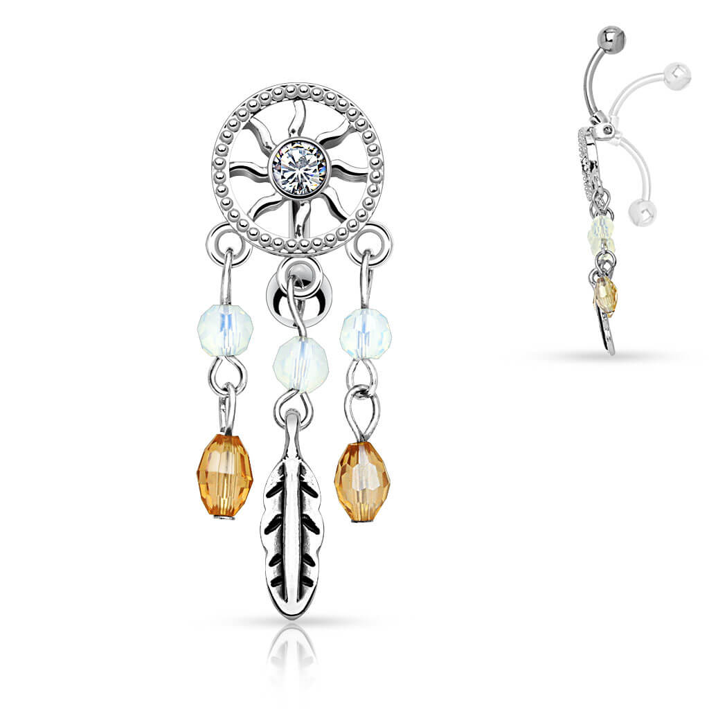 Belly Button Piercing Dream Catcher Zirconia - Image 2