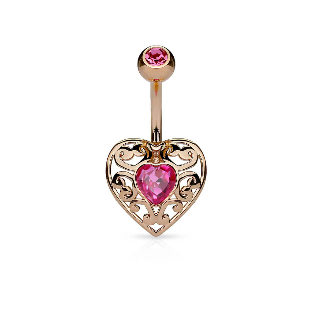 Belly Button Piercing Heart Zirconia - Image 4