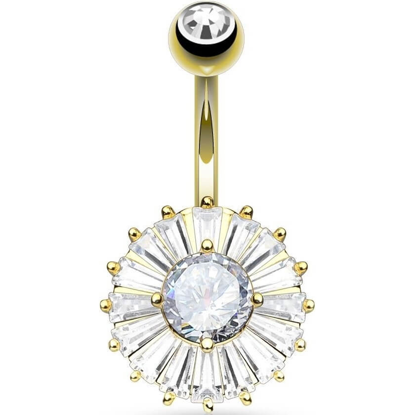 Belly Button Piercing Round Zirconia