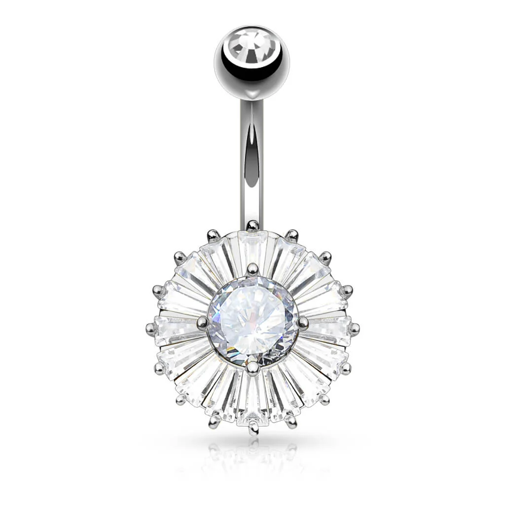 Belly Button Piercing Round Zirconia - Image 2