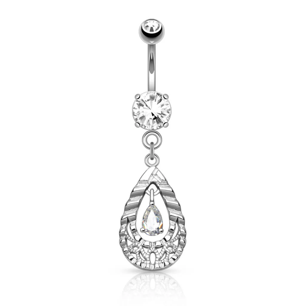 Belly Button Piercing Drop dangle Zirconia - Image 2