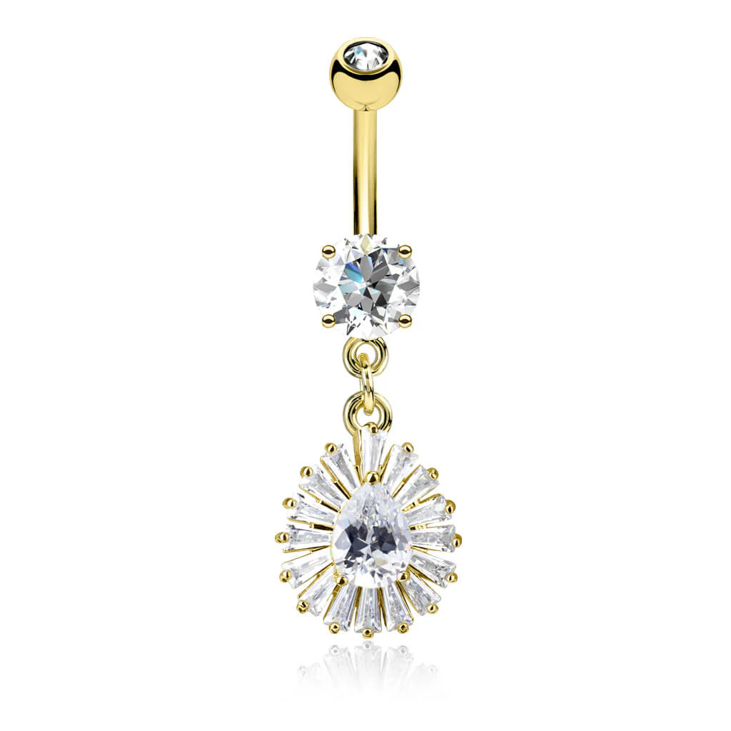 Belly Button Piercing Drop dangle Zirconia - Image 3