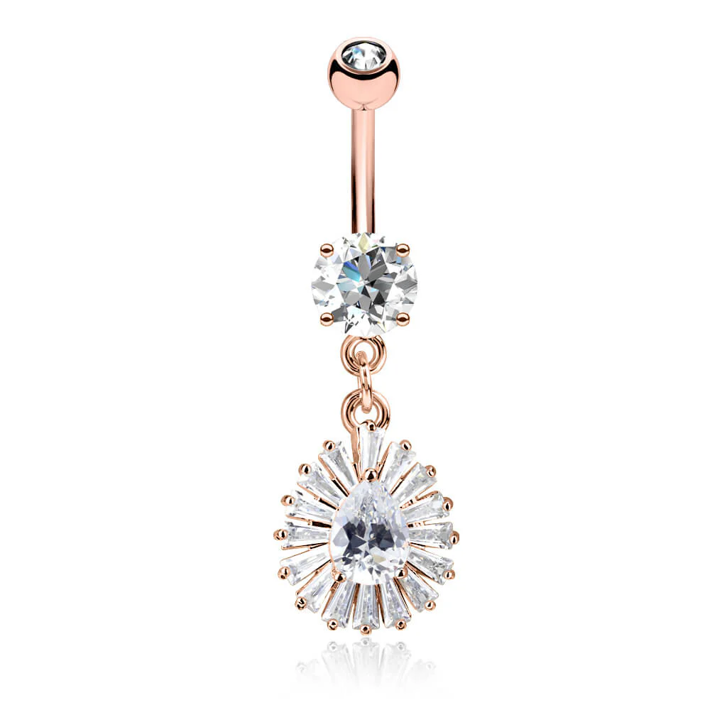 Belly Button Piercing Drop dangle Zirconia - Image 4