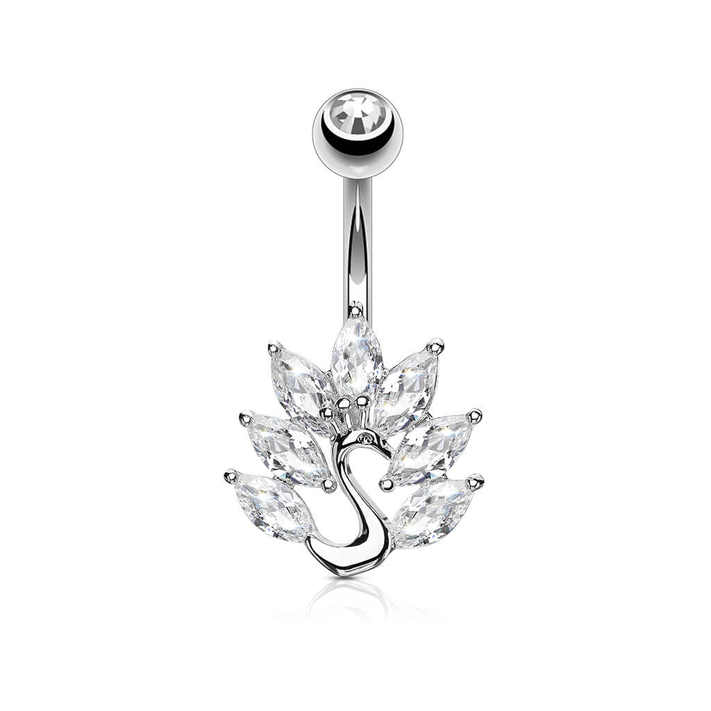 Belly Button Piercing Peacock Zirconia - Image 2