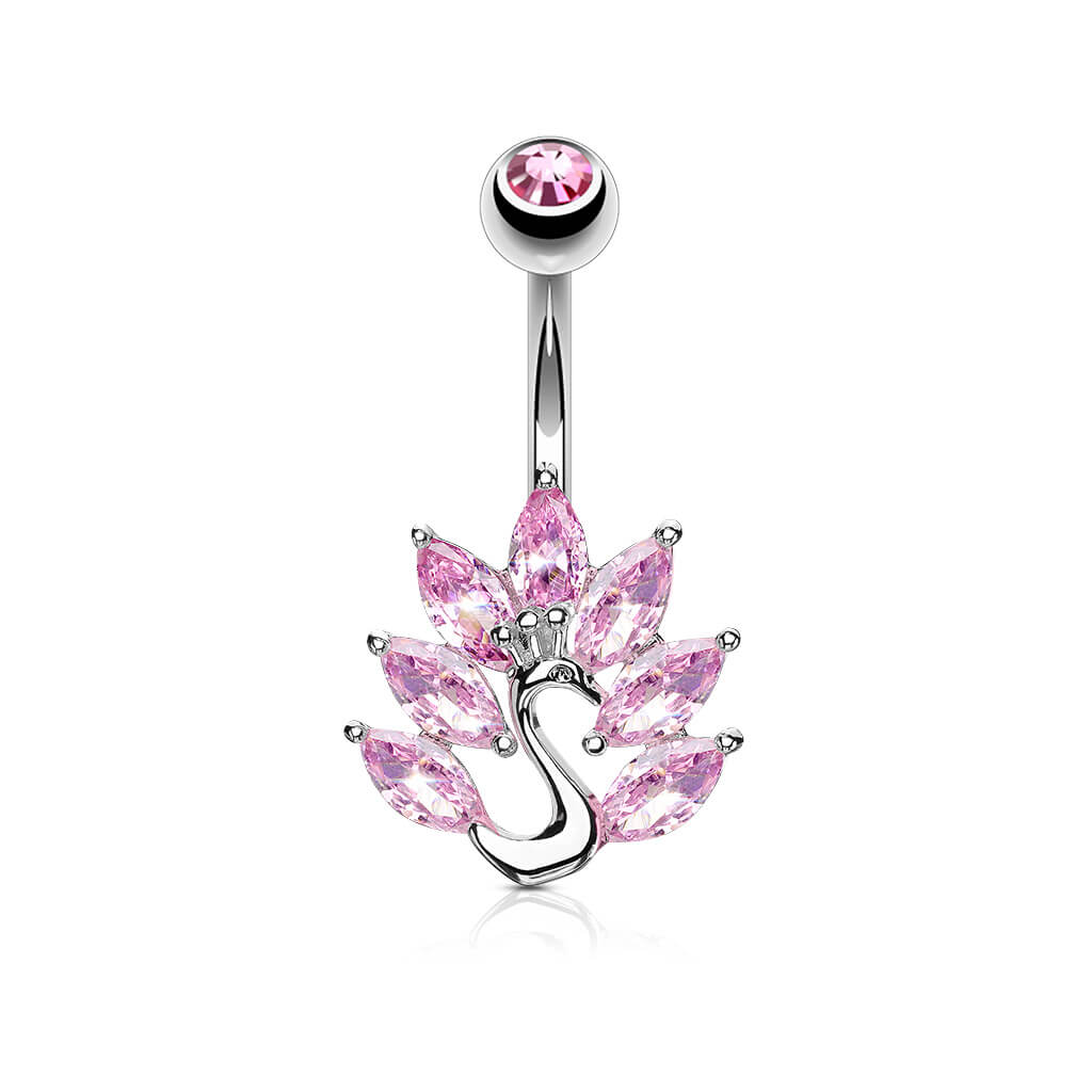 Belly Button Piercing Peacock Zirconia - Image 5