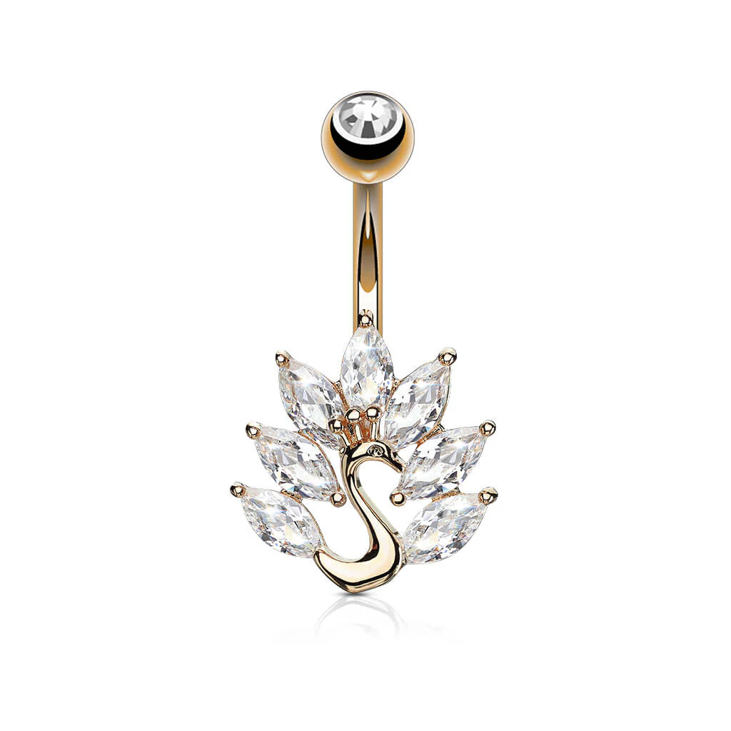 Belly Button Piercing Peacock Zirconia - Image 7