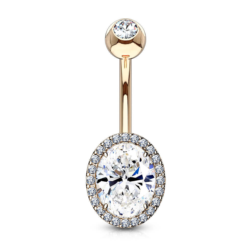 Belly Button Piercing Zirconia Oval - Image 8