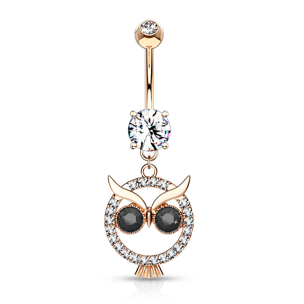 Belly Button Piercing Owl dangle Zirconia - Image 8