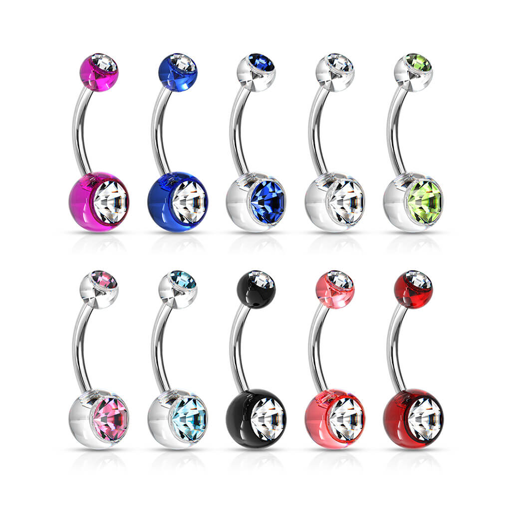 Belly Button Piercing Zirconia Ball - Image 3