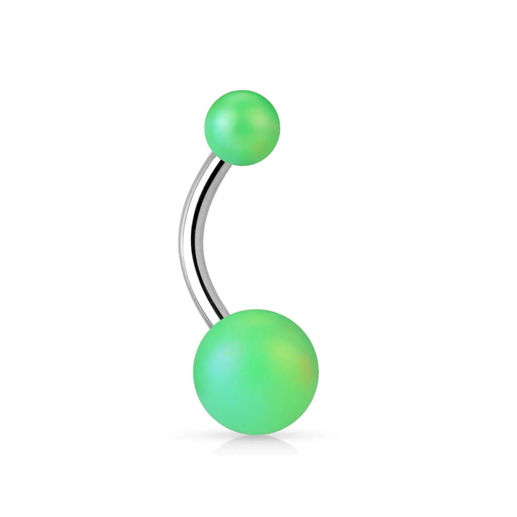 Belly Button Piercing Matt Pearlish Ball - Image 4