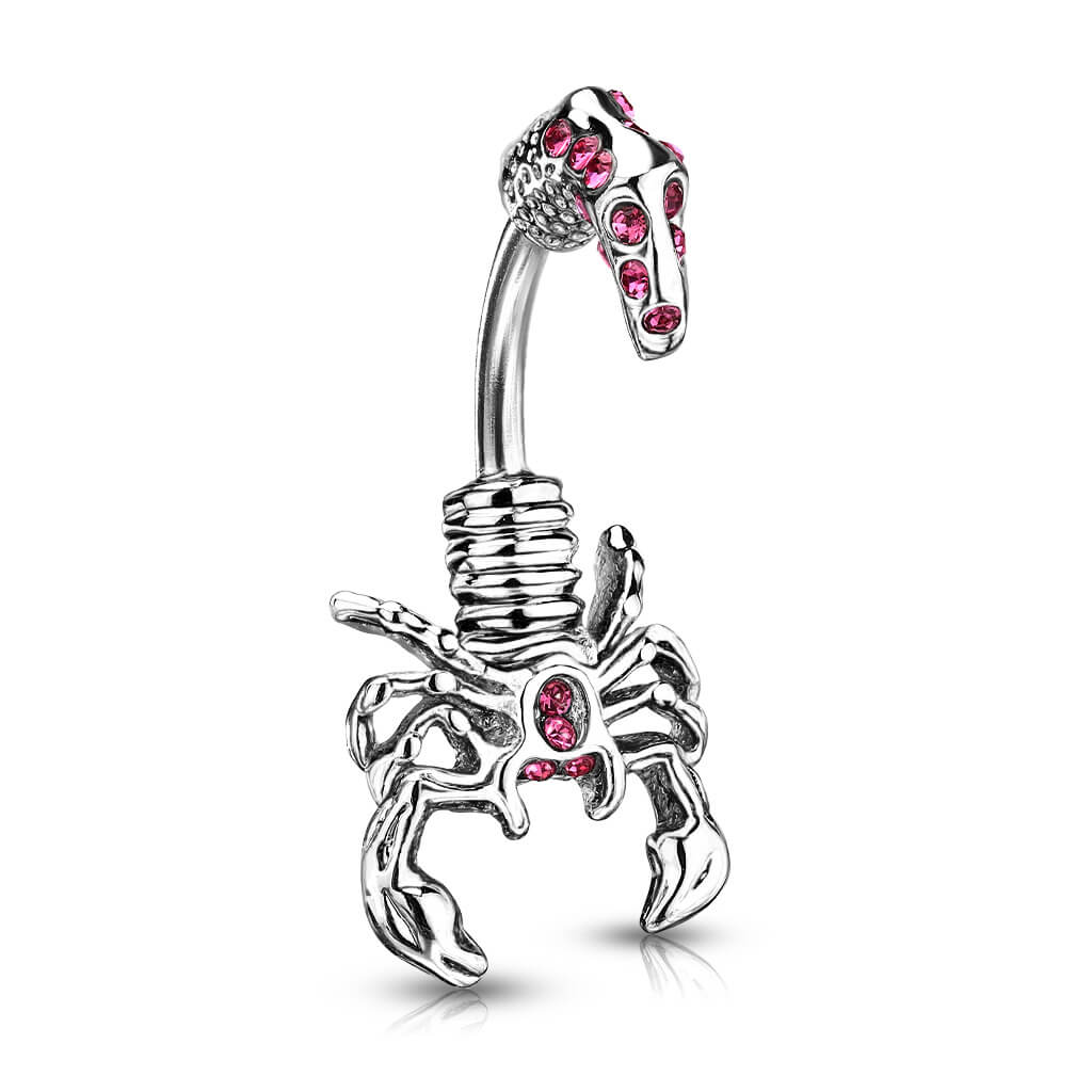 Belly Button Piercing Scorpion Zirconia Silver - Image 4
