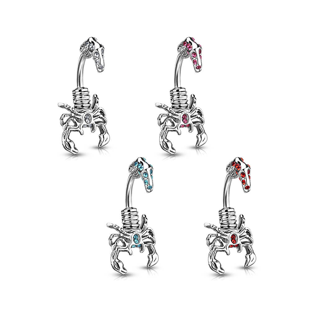 Belly Button Piercing Scorpion Zirconia Silver - Image 5