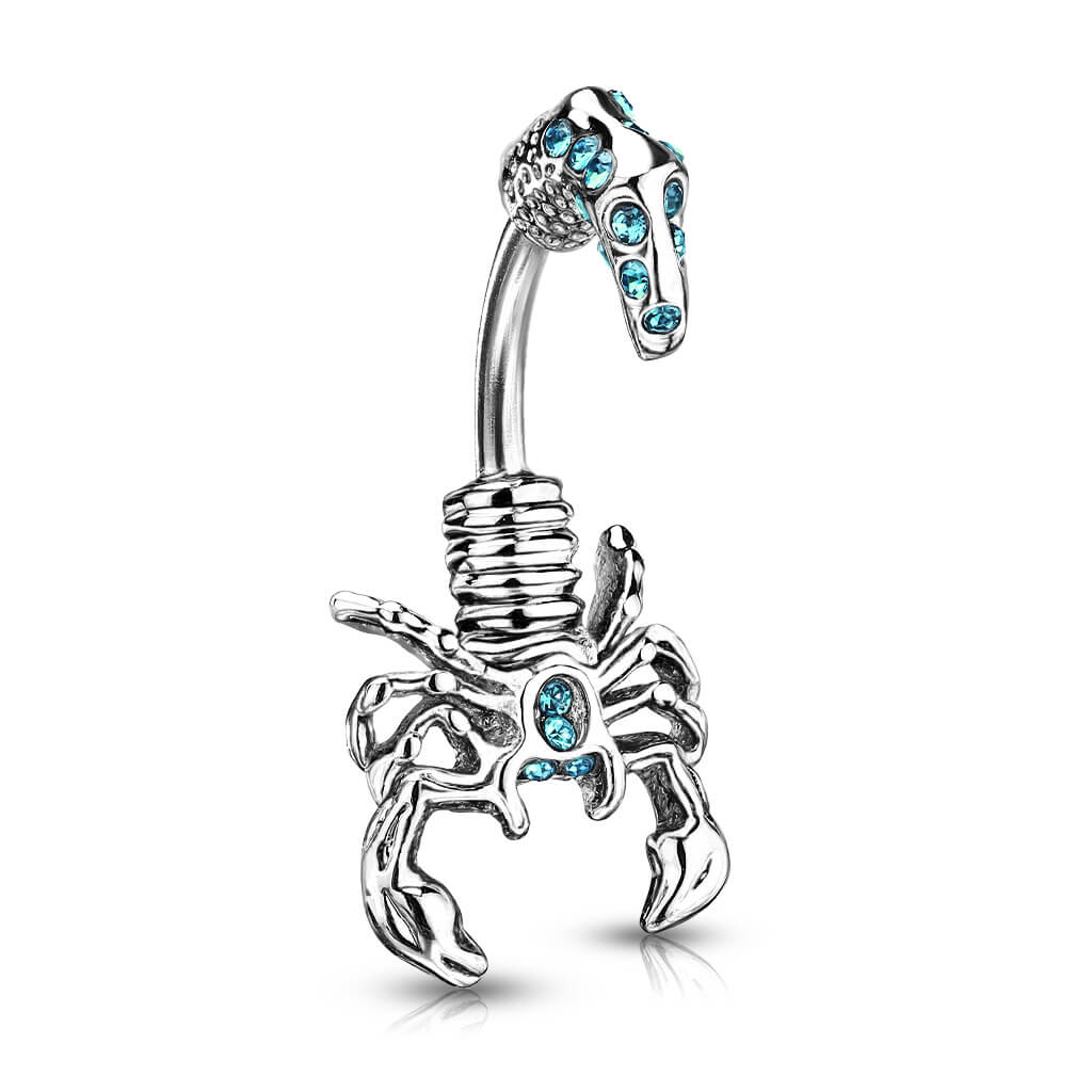 Belly Button Piercing Scorpion Zirconia Silver - Image 6