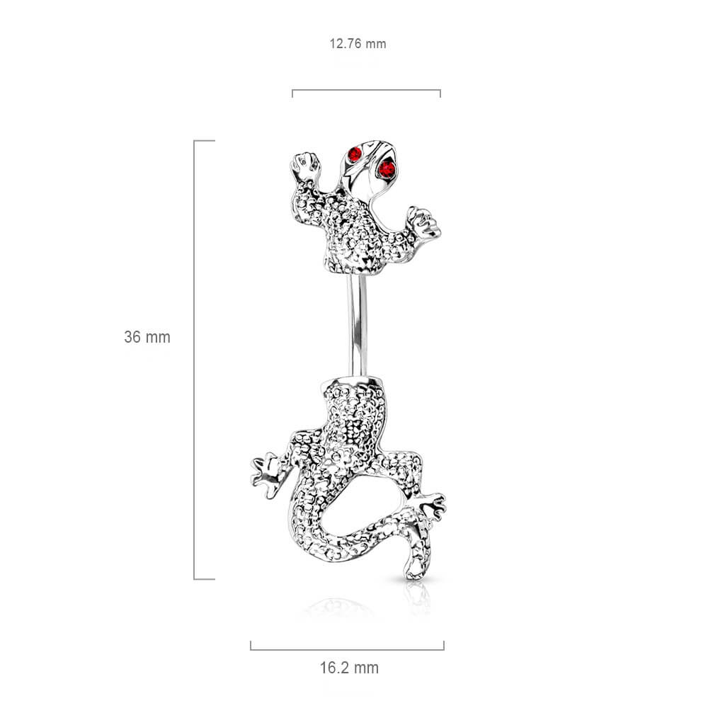 Belly Button Piercing Chameleon Zirconia Silver - Image 3