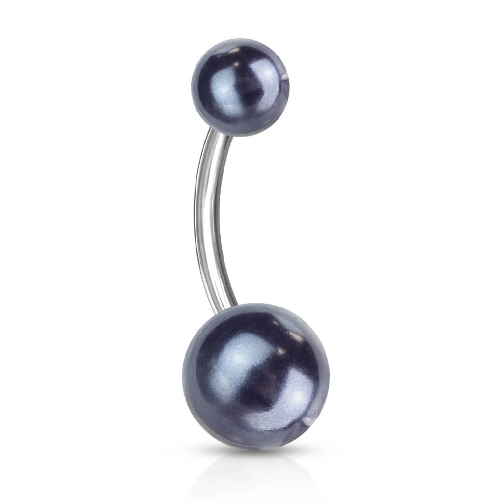 Belly Button Piercing Acrylic Pearlish Look Ball - Image 4