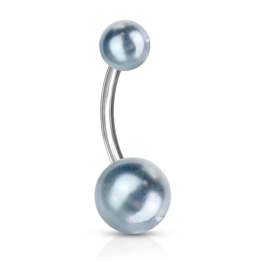 Belly Button Piercing Acrylic Pearlish Look Ball - Image 5