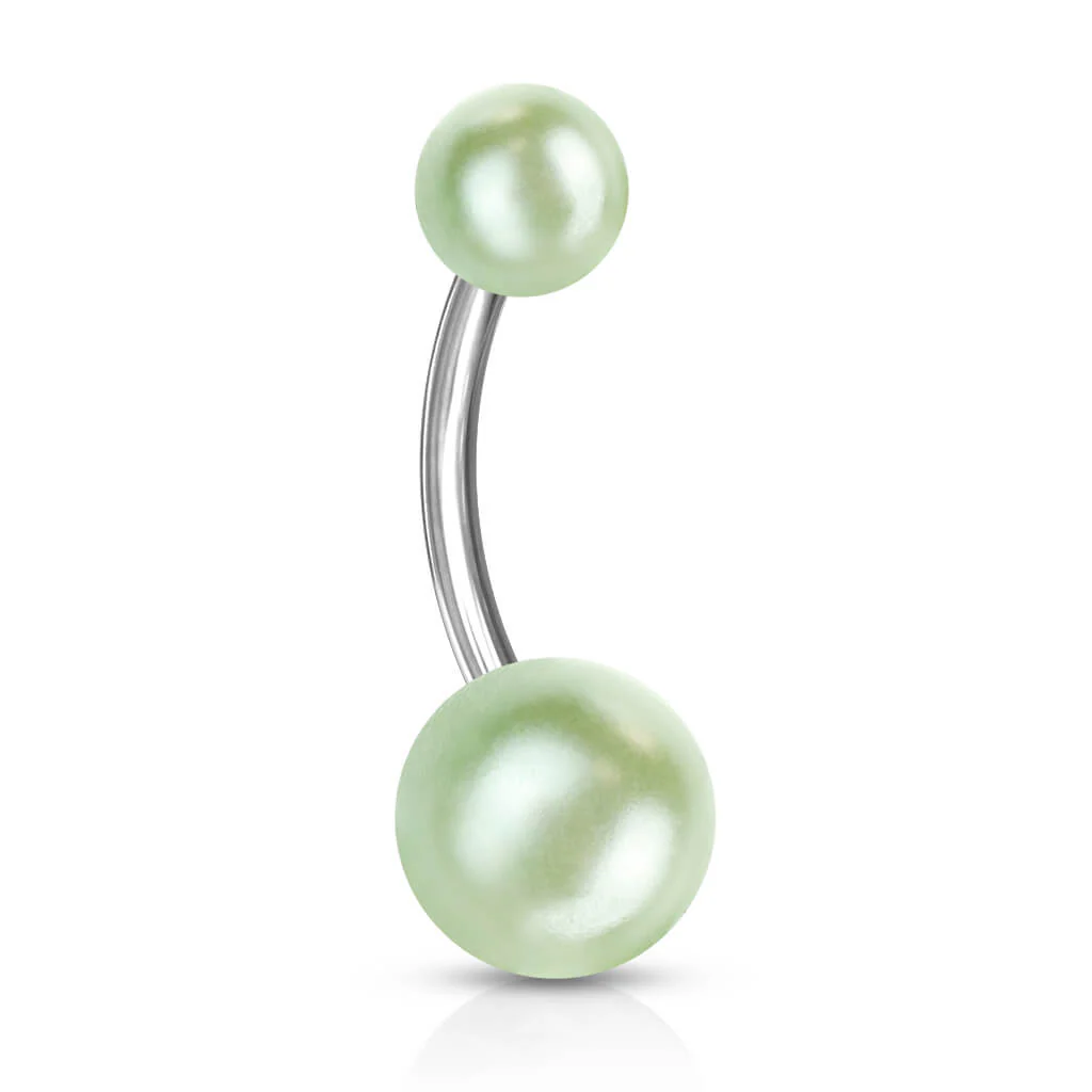 Belly Button Piercing Acrylic Pearlish Look Ball - Image 6