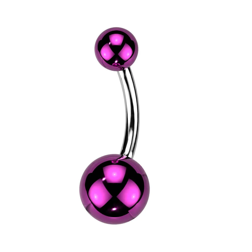 Belly Button Piercing Acrylic Ball Glass Coating - Image 2
