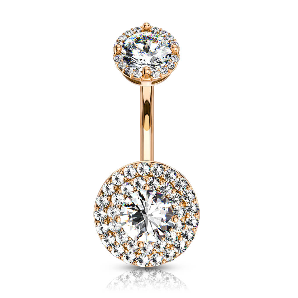 Belly Button Piercing Zirconia Round Internally Threaded - Image 8